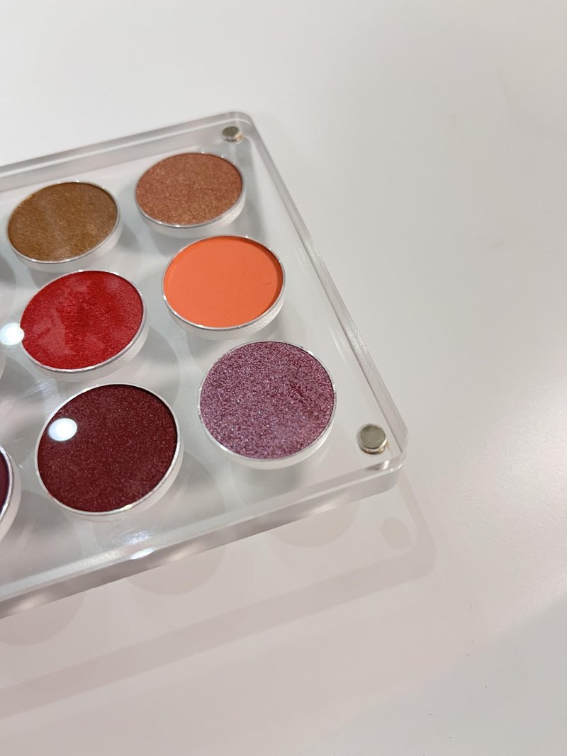 UDTIP New EMPTY Magnetic Eyeshadow Palette DIY Acrylic All Transparent Elegant Eye Shadow Makeup Palette 26mm*15 holes