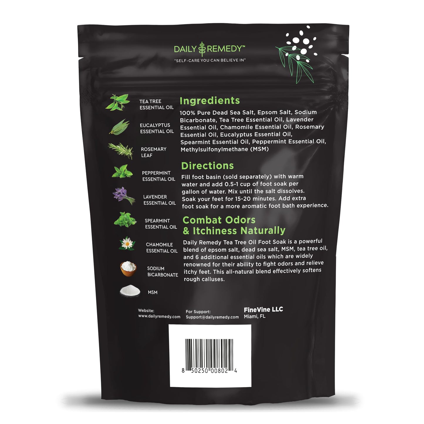 Tea Tree Oil Foot Soak with Epsom Salt - Made in USA - for Toenail irritations, Athletes Foot, Stubborn Foot Odor Scent, Softens Calluses & Soothes Sore Tired Feet - 2 Pack
