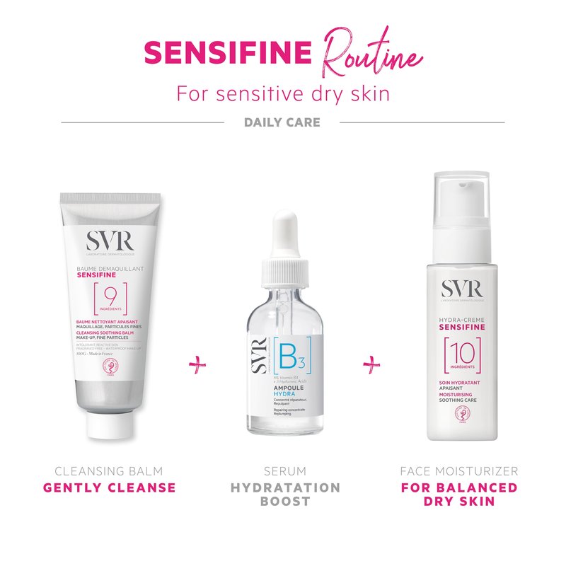 SVR - Sensifine Cleansing Balm - Sensitive Skin Care - Double Cleanser for Dry, Sensitive Skin Efficiency - Removes Makeup, Dirt & Impurities - Hypoallergenic, Dermatologically Tested - 3.5 fl.oz