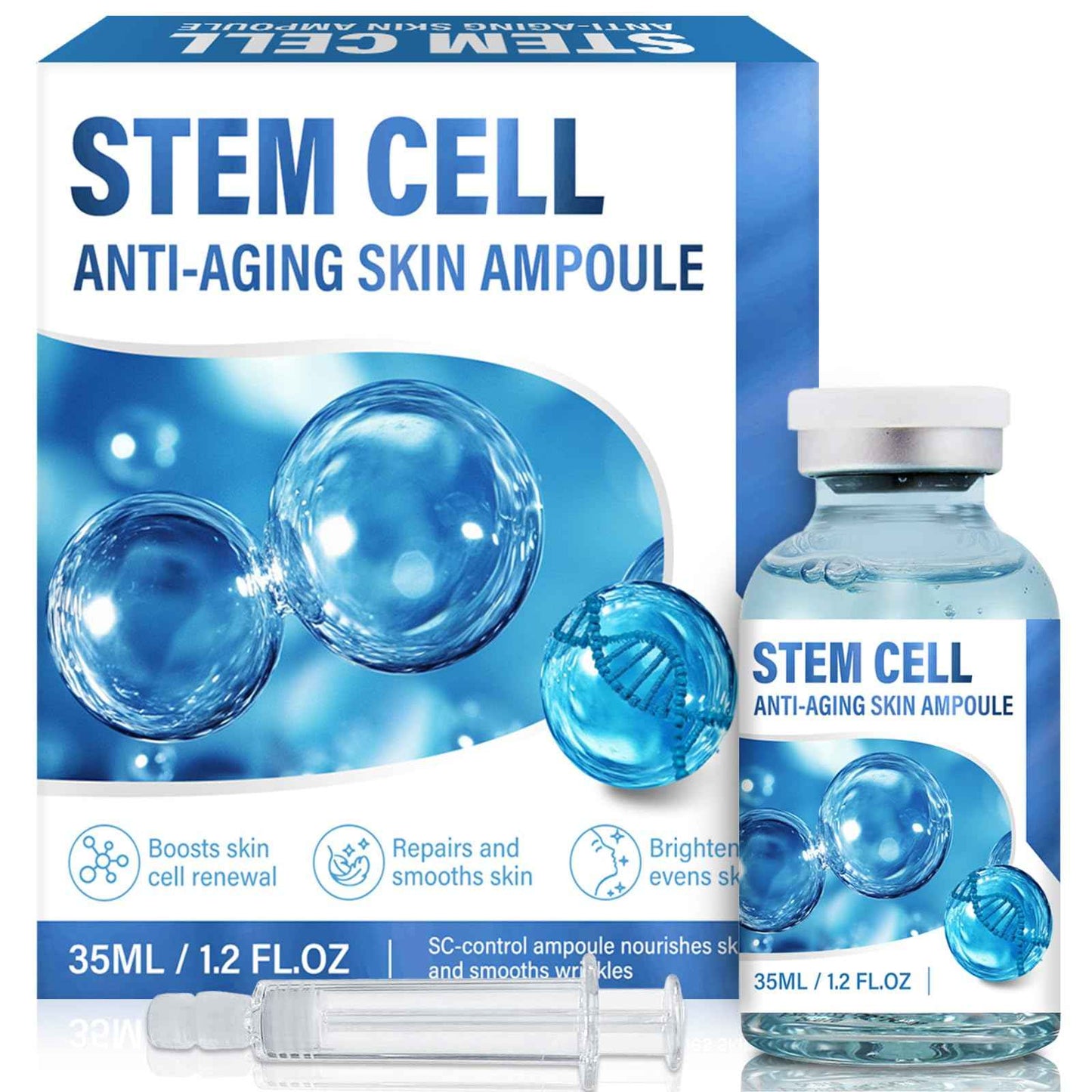 Stem Cell Serum for Face,Face Serum to Fight Against Age,Microneedling S-erum Nourishes Skin,Reduces Wrinkles,Supports Use With Microneedling