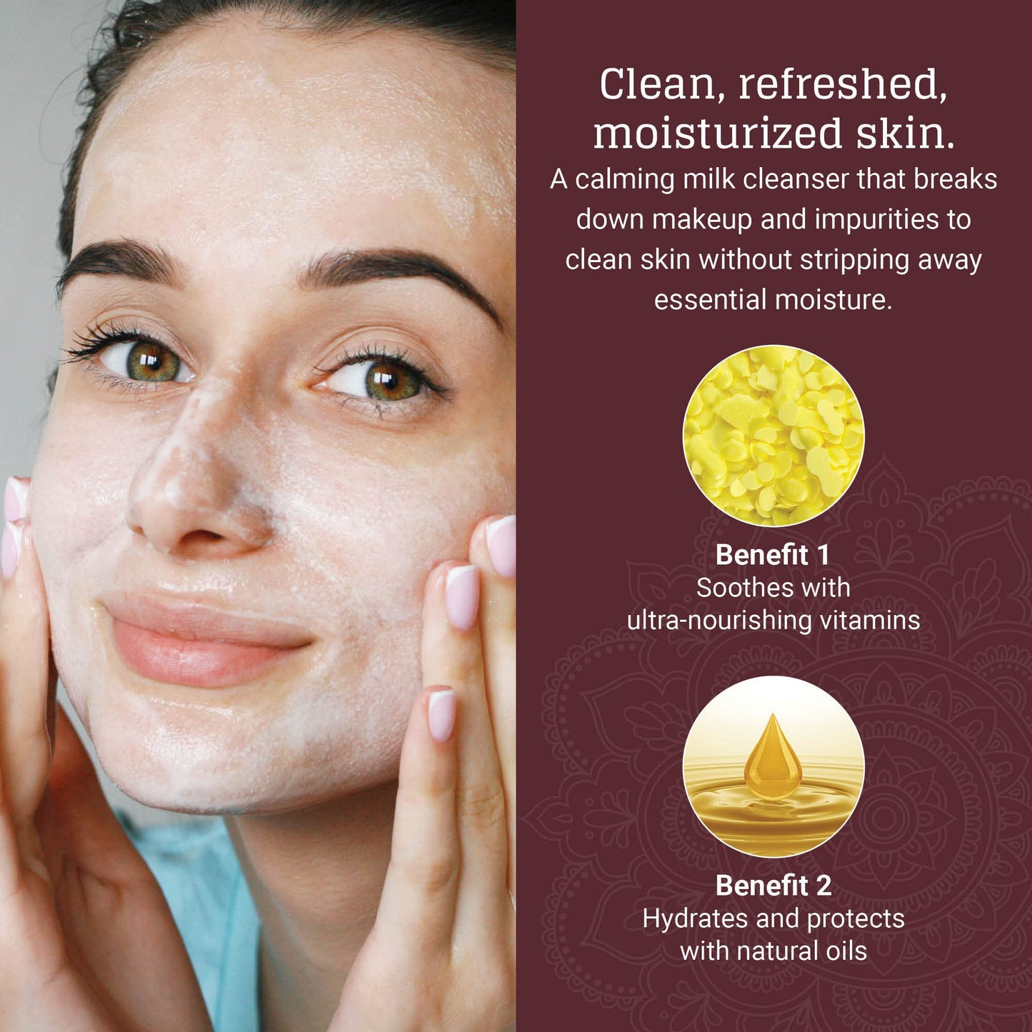 AVYA Hydroveda Essentials Daily Milk Cleanser (8.2oz) - Advanced Ayurvedic Skincare/Removes Makeup and Impurities for Natural Radiance/Ginger Blend Great for Sensitive Skin