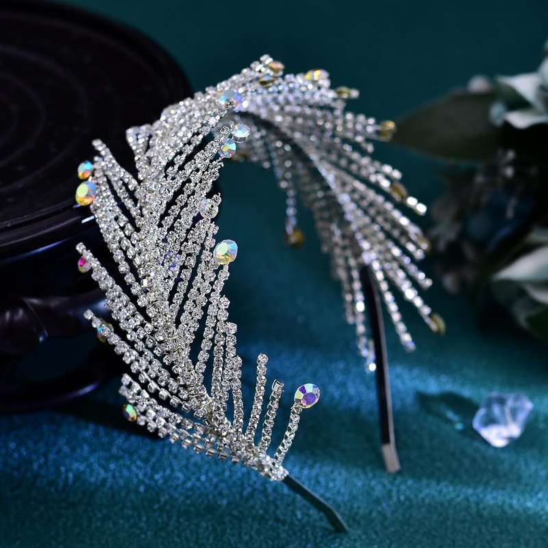Rhinestone Bridal Hair Band - Handmade Crystal Headband for Weddings | Elegant Diamond Chain Design