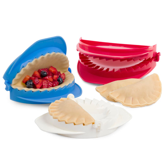 PrepWorks 3pc Dough Press Set – Set of 3 Pie, Empanada, and Dumpling Presses, Easy-to-Use, Durable, BPA-Free