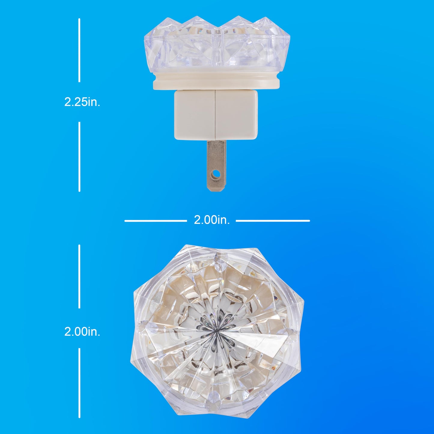 GE SleepLite Jewel LED Night Light, Plug-in, Always on, Amber, UL-Certified, Energy Efficient, Ideal Nightlight for Bedroom, Bathroom, Nursery, Hallway, Kitchen, 11286, 2 Pack