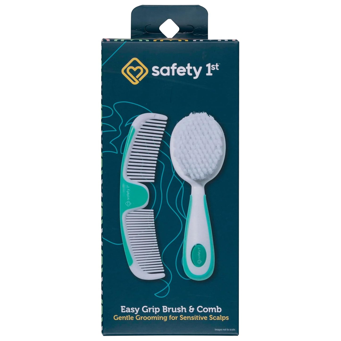 Easy Grip Brush and Comb Set - Ergonomic Design for Effortless Styling | Colors May Vary