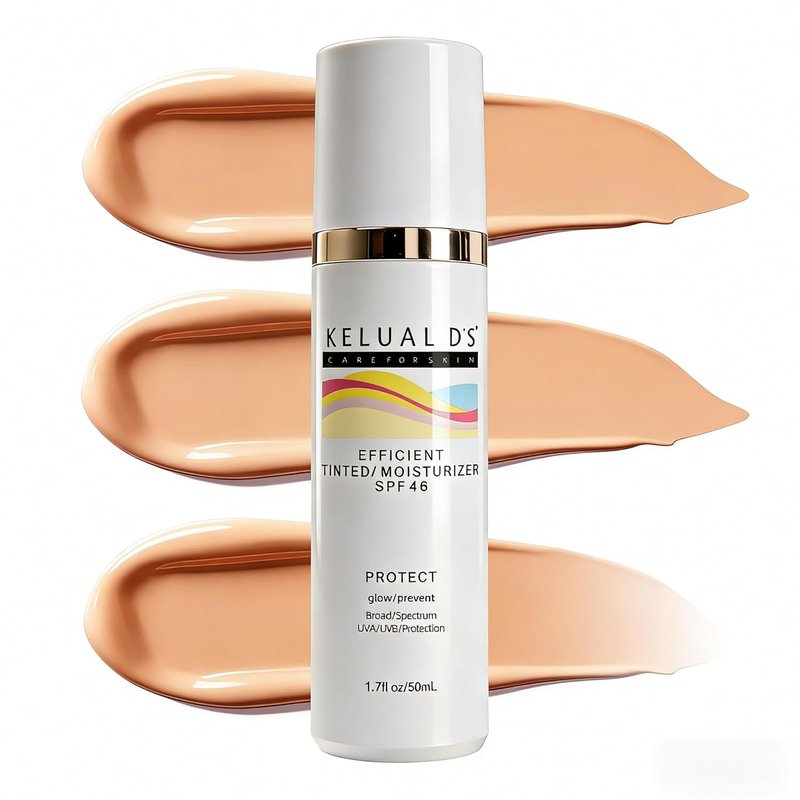 Anti-Aging Tinted Face Moisturizer - Sheer Sunscreen SPF 46 | Hydrating Skin Care, 1.7 oz