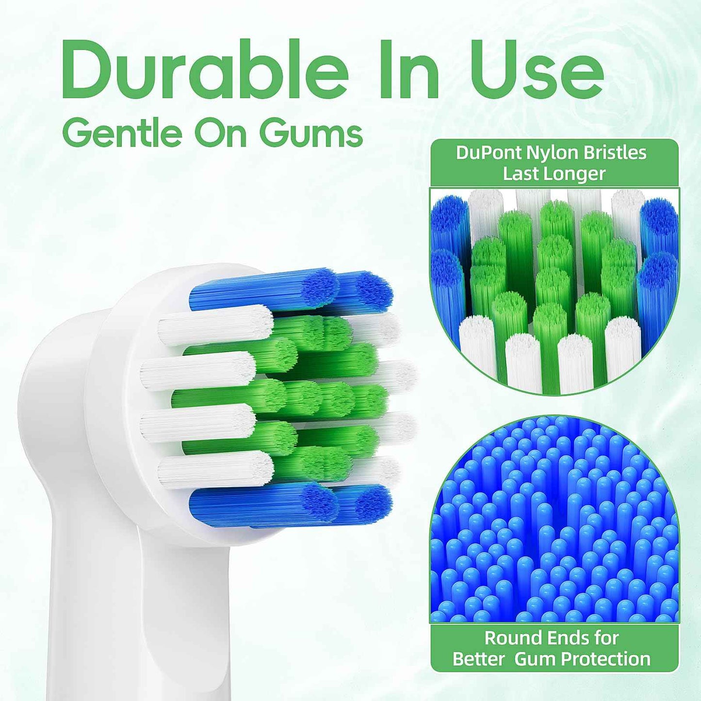 UUJ Replacement Toothbrush Heads Compatible with Oral B, 16 Pack Electric Toothbrush Heads Medium Bristles for Deep Cleaning, Soft Brush Heads Compatible with Oral B 7000/Pro 1000/9600/500/3000/8000