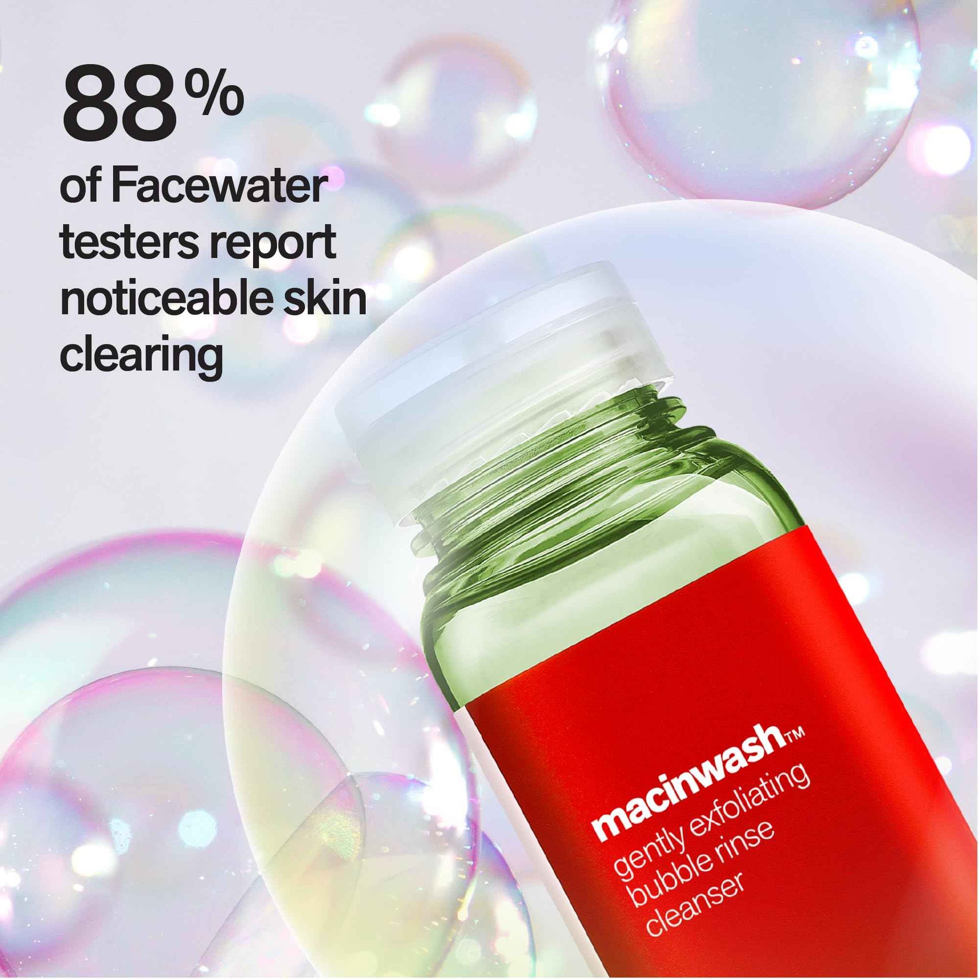 PLANT BEAUTY DISTILLERY Facewater Macinwash Gently Exfoliating Bubble Rinse Cleanser