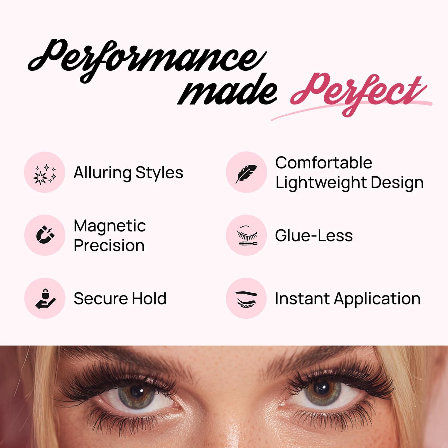 Magnetic Eyelashes - Full Out Glam Star Power | Premium Reusable, Dramatic Natural Look, Easy Application