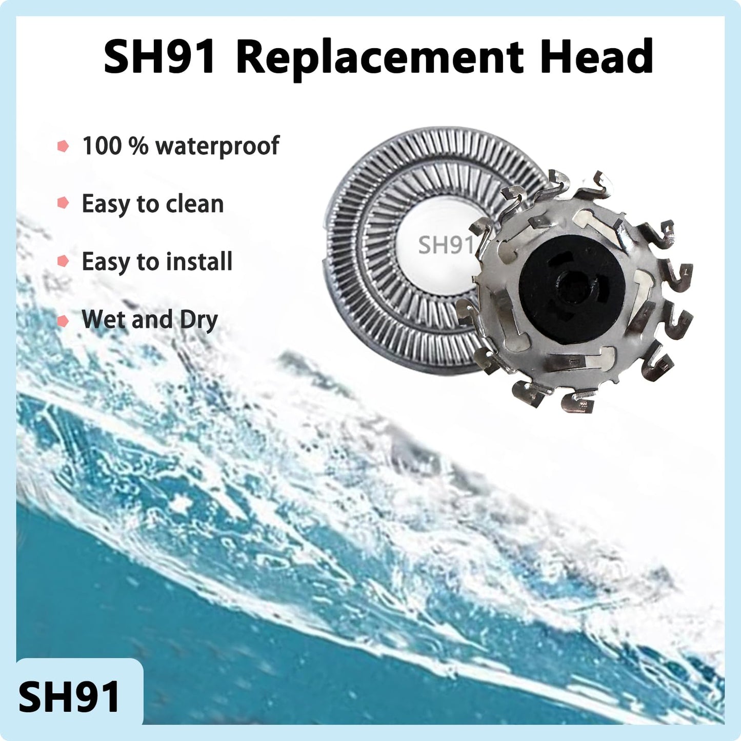 SH91/52 Replacement Heads for Philips Norelco Shaver Series 9000,s9000 Prestige(SP98xx) Electric Shaver,SH91 Precision Blades Compatible with Norelco 9000 Replacement Heads