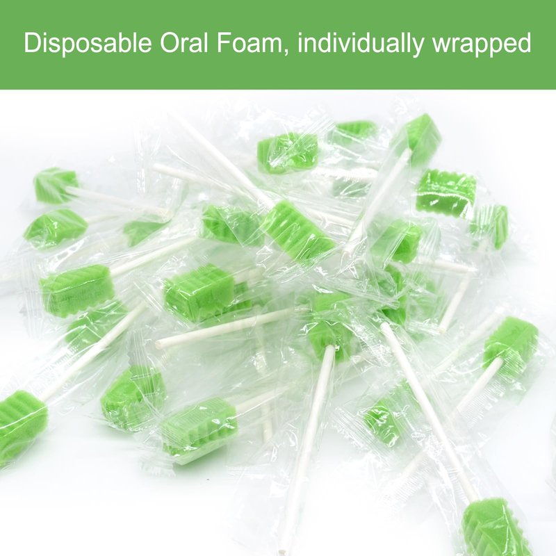 (250 PCS) JIESI Disposable Oral Swabs,Sterile Sponge Mouth Swabs(Blue)