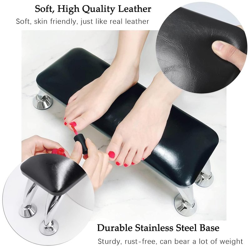 Nail Arm Rest Cushion - Professional Manicure Hand Rest Pillow for Nail Technicians | Black