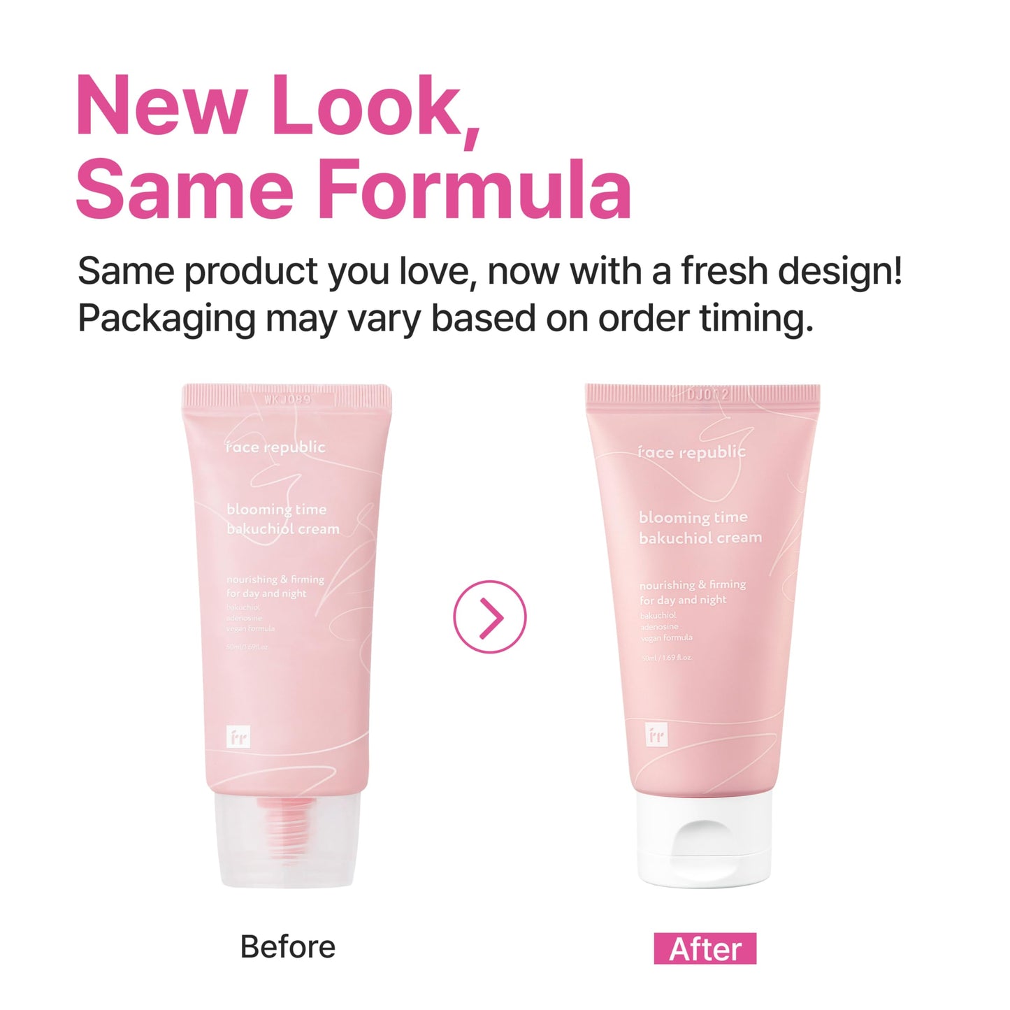 Face Republic Blooming Time Bakuchiol Cream 50ml 1.69 fl oz | Day & Night Nourishing Cream, Wrinkle Care | Bakuchiol, Adenosine | Firm, Elastic, Plump Skin | Cruelty-Free Vegan Korean Skin Care