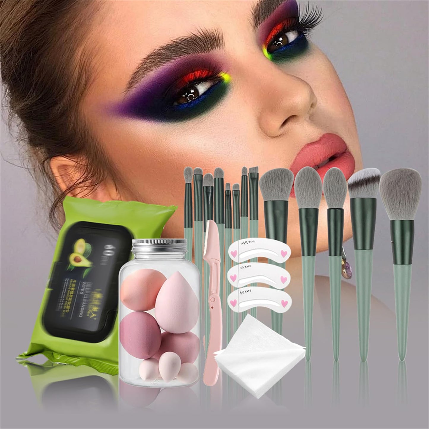 All in One Makeup Kit for Women Full Kit, Mother's Day Makeup Gifts Set for Women Girls, Makeup Essential Bundle Include Eyeshadow Palette Lipstick Blush Foundation Concealer Mascara Eyebrow Pencil