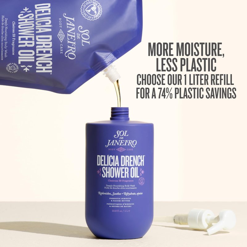 Sol de Janeiro Delicia Drench Shower Oil Refill Pouch - 1L