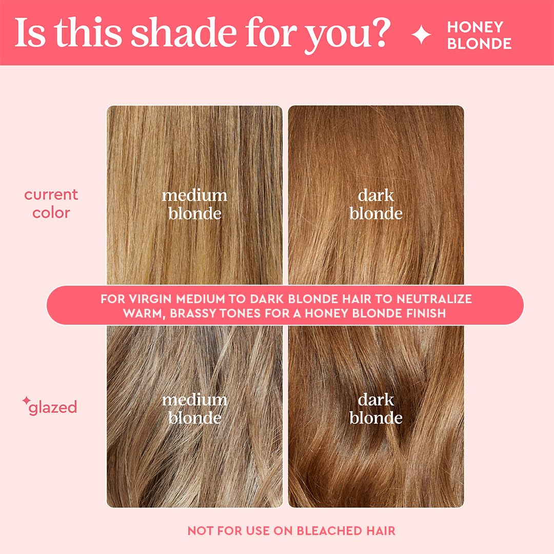 Glaze Super Gloss Color Conditioning Gloss - Honey Blonde | Rinse-Out Semi-Permanent Hair Treatment for Medium to Dark Blonde Hair