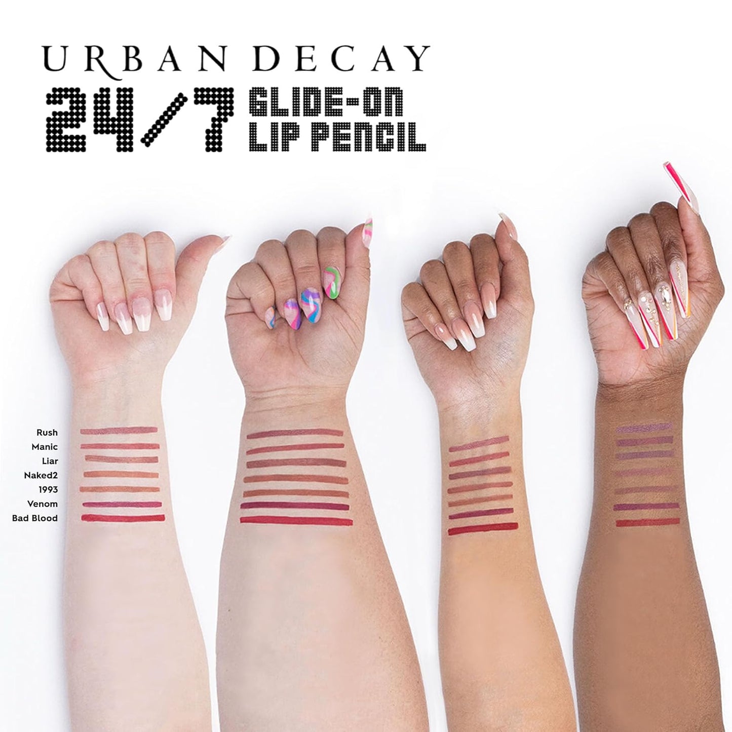 Urban Decay 24/7 Glide-On Waterproof Lip Pencil - Longwearing, Smudge-Proof Lip Liner | Smooth Colors, 0.04 oz