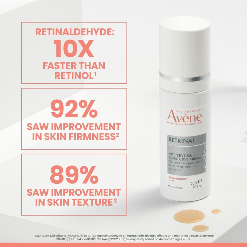 Avène Retinal Face Cream - Multi-Corrective Anti-Aging Formula with Retinaldehyde, Niacinamide & Hyaluronic Acid | 1 Fl Oz