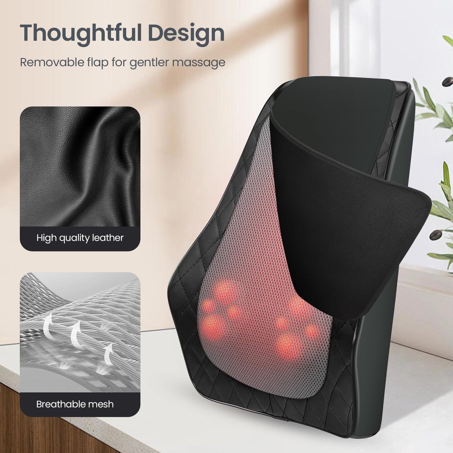 CuPiLo Back and Neck Massager, FSA Eligible HSA Store Massager for Pain Relief Deep Tissue, Heated Massage with Vibration, Massage Pillow for Neck, Back, Shoulder, Leg, Fathers Day Dad Gifts for Men
