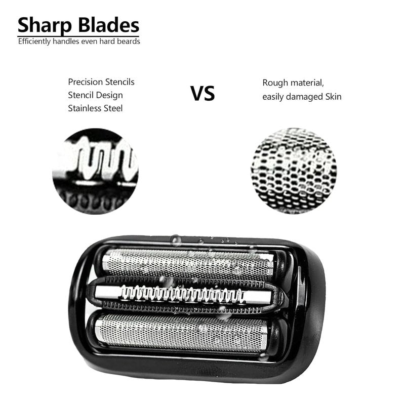 Braun 53B Replacement Head - Wet & Dry Foil & Cutter for Series 5 & 6 Electric Shavers | Compatible with S5, S6 Models