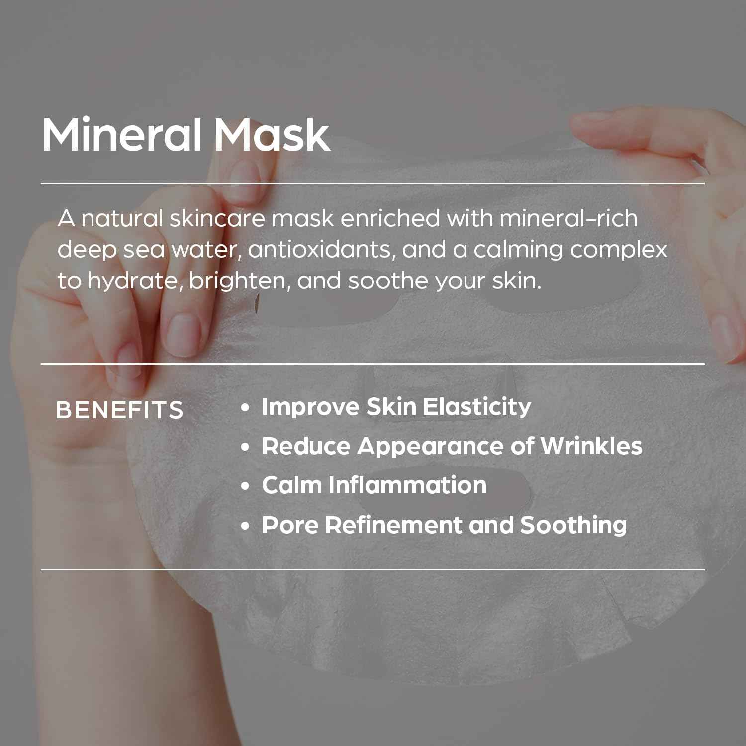 SUN & GLOW VEGAN MINERAL MASK with Pearl Extract Yuzu and Eucalyptus Using Mineral-Rich Deep Sea Water Korean Home Skincare Mask (0.88oz 25g 5Packs)