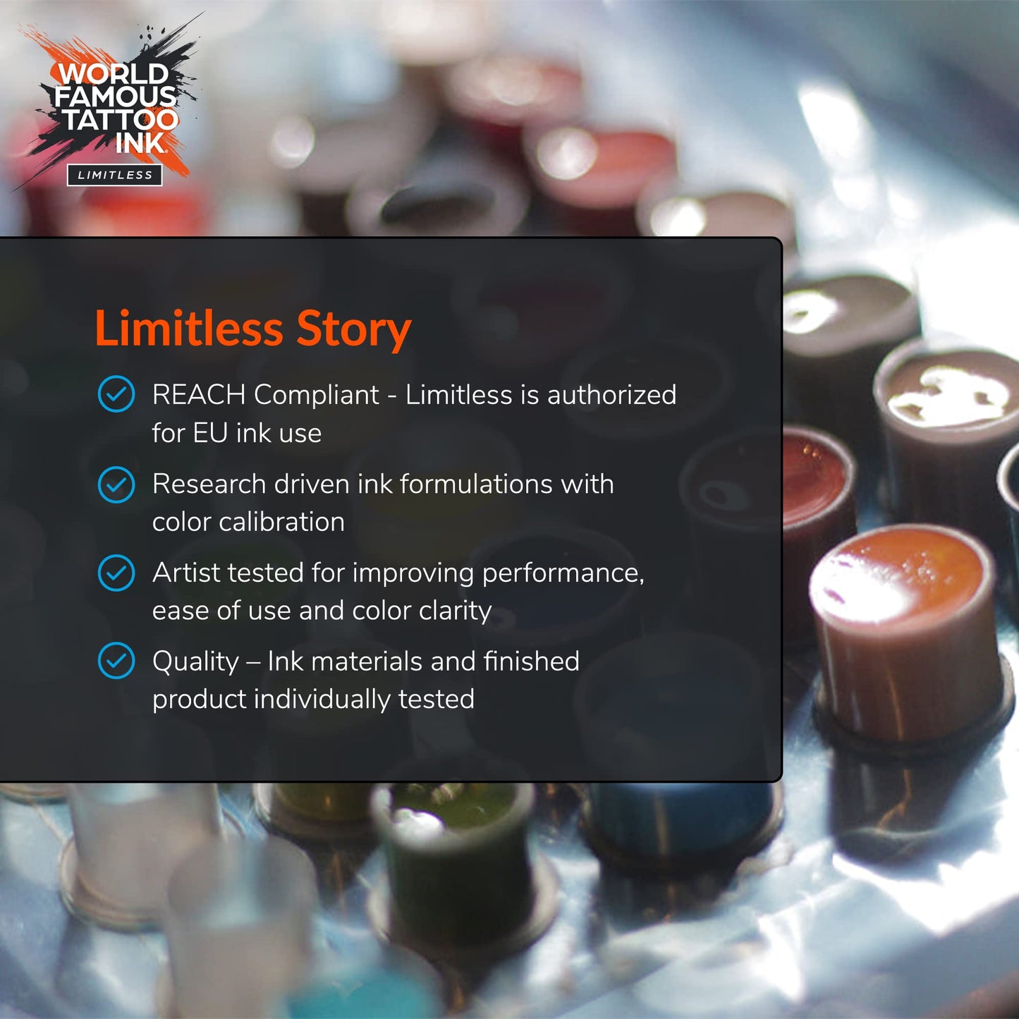 World Famous Tattoo Ink Limitless - Mixing White Tattoo Ink - Professional Tattoo Ink & Tattoo Supplies - Skin-Safe Permanent Tattooing in Bold Shades - Vegan & Non-Toxic (1 oz)