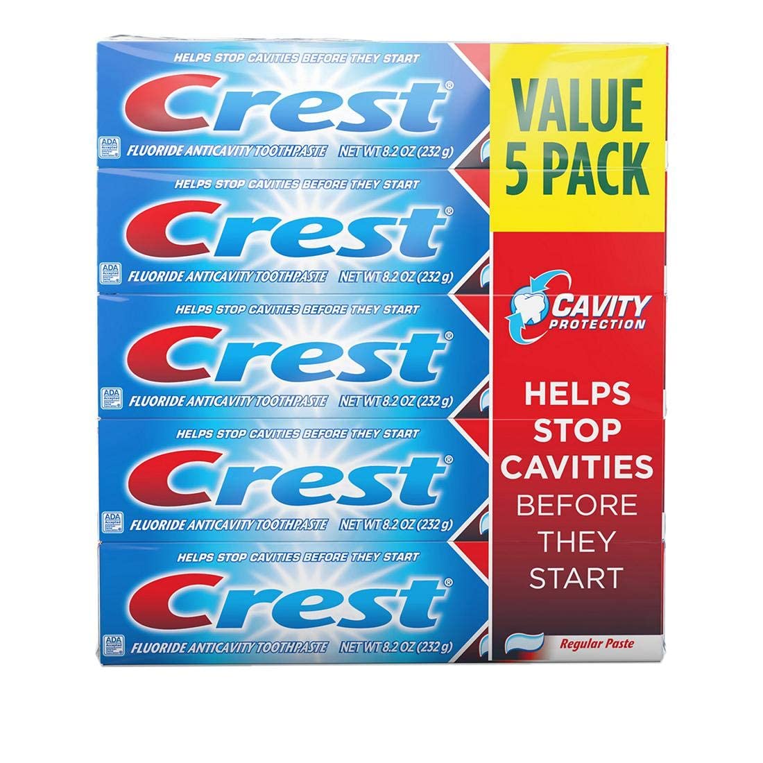 Crest Toothpaste 8.2 Ounce Cavity Protect 5-Pack