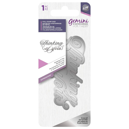 Gemini GEM-FS-EXP Foil Stamp Metal Die-Thinking of You, Silver