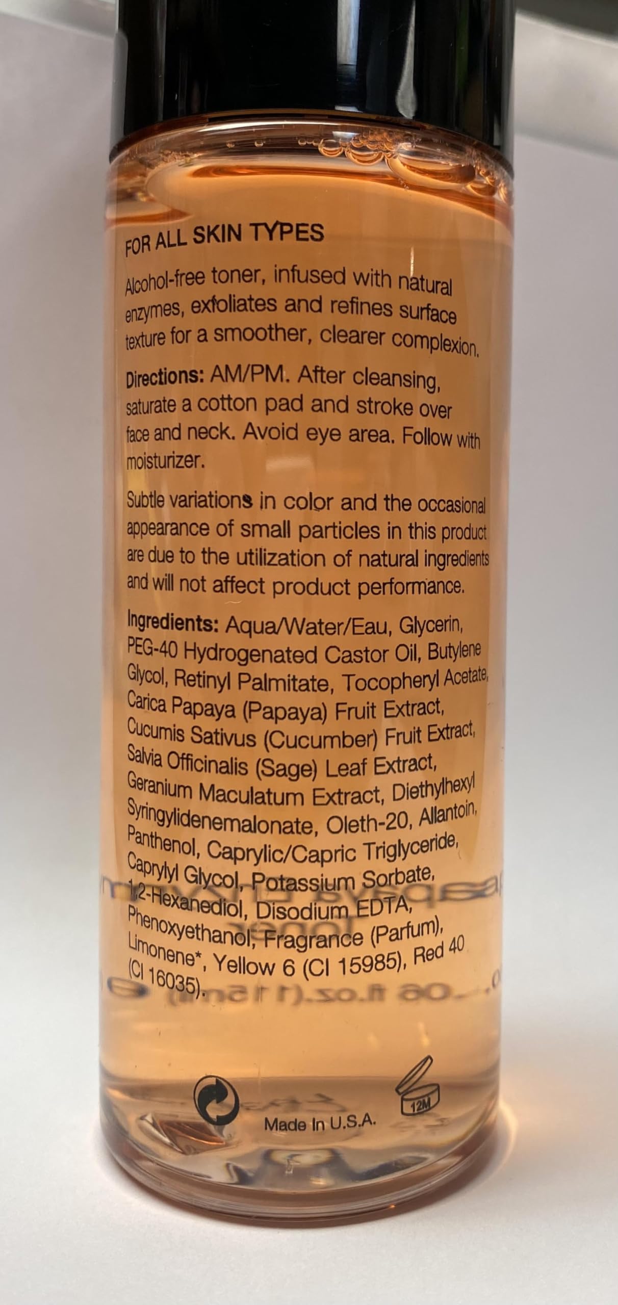 Jolie Papaya Enzyme Toner - Alcohol-Free Toner W/Papaya Extract - Clarify & Renew -Stimulate Cell Circulation - Non-Drying - No Irritation - All Skin Types - 5.8 oz.