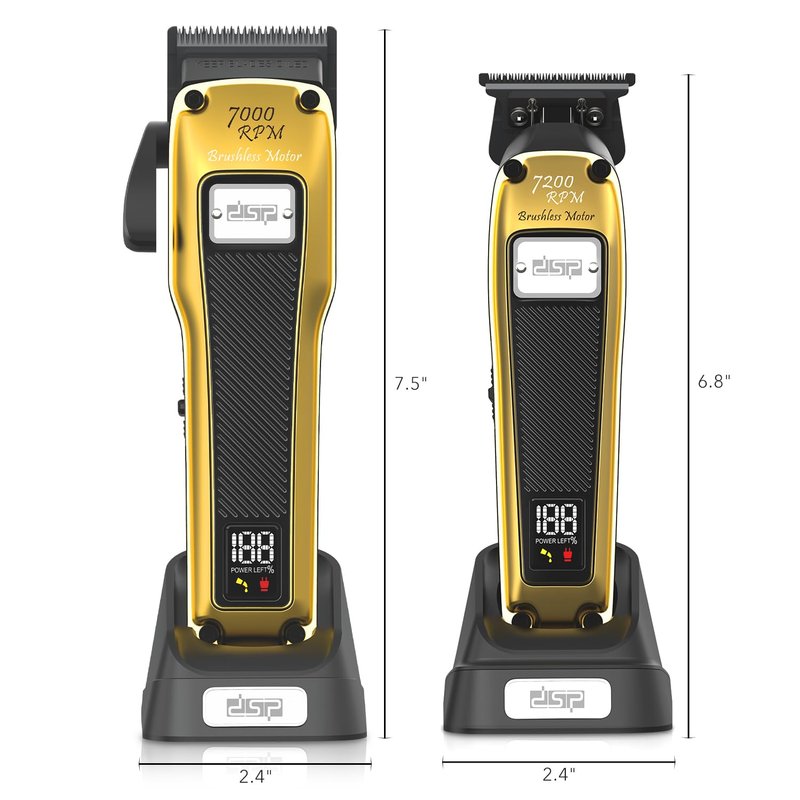 DSP Professional Barber Clipper Cordless, Hair Clipper for Men, Powerful Clipper, BLDC Motor & DLC Coated Detachable Blade with Charging Base