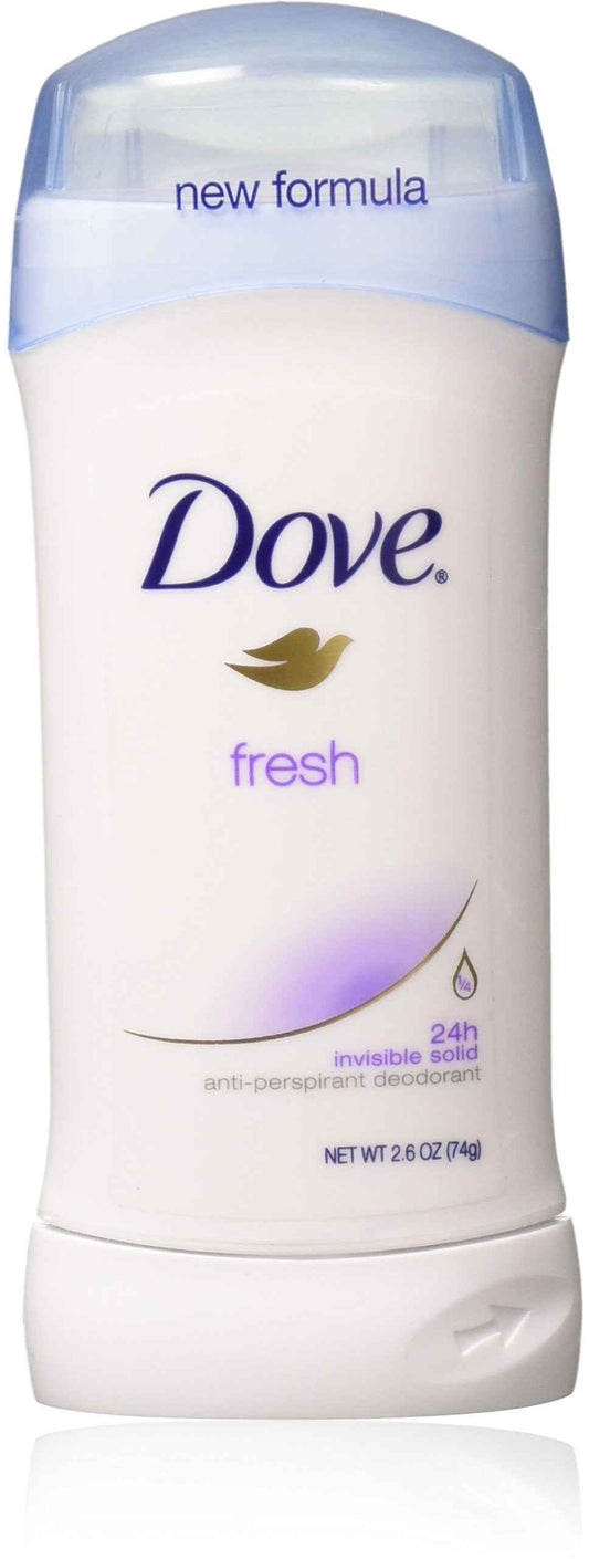 Dove Anti-Perspirant Deodorant Invisible Solid Fresh 2.60 oz (Pack of 4)