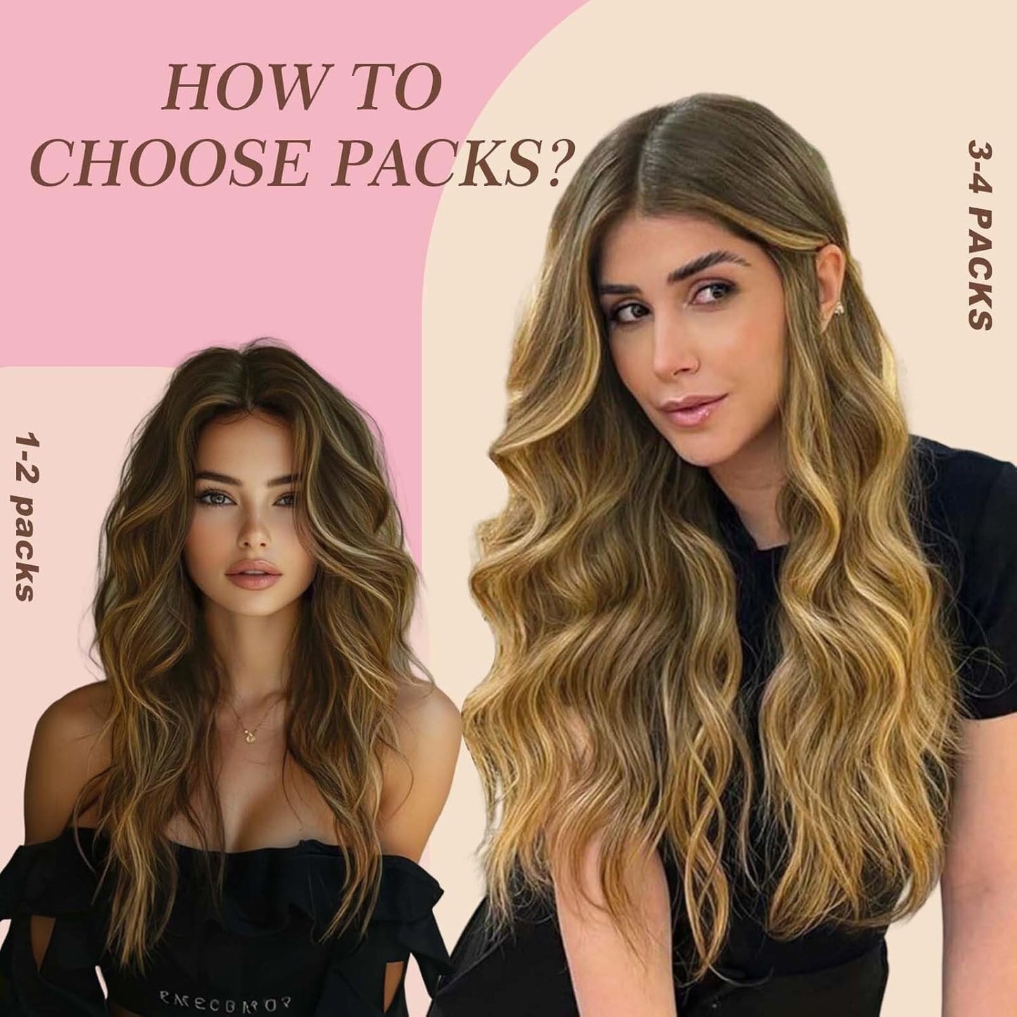 Tape In Hair Extensions - 16 Inch Human Hair Skin Weft | Thick & Straight, Chocolate Brown & Caramel Blonde #4/27/4, 50g, 12 Pieces Replacement Tape
