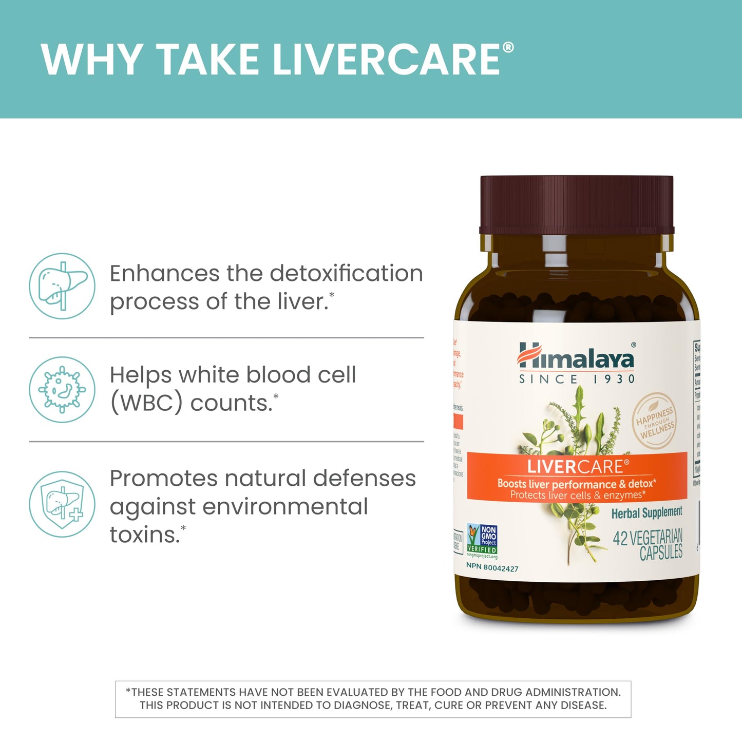 Himalaya LiverCare, 90 Day Supply - Herbal Liver Support Promoting Waste Elimination, Liver Cleanse, Detox, and Bile Production - Vegan, Non-GMO, Gluten Free, 375 mg, 180 Capsules