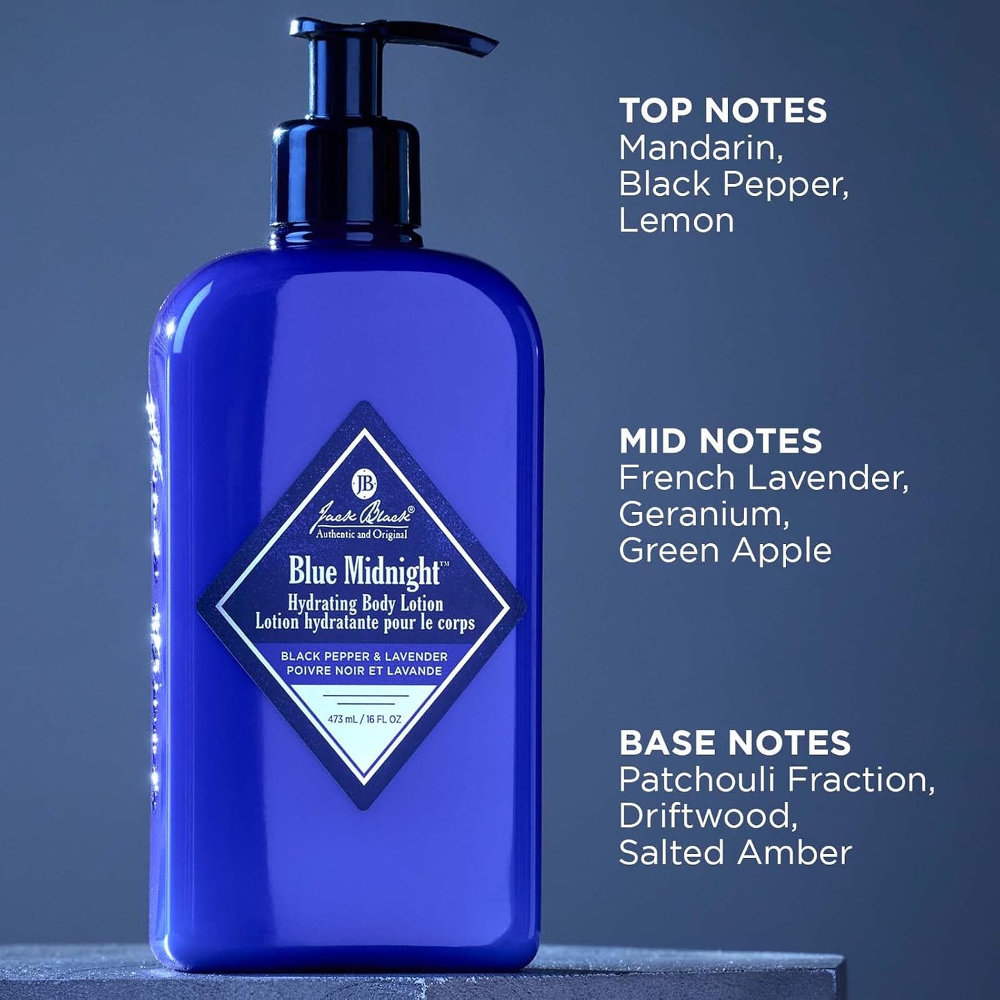Jack Black Hydrating Body Lotion - Blue Midnight Scent | 16 oz Moisturizer