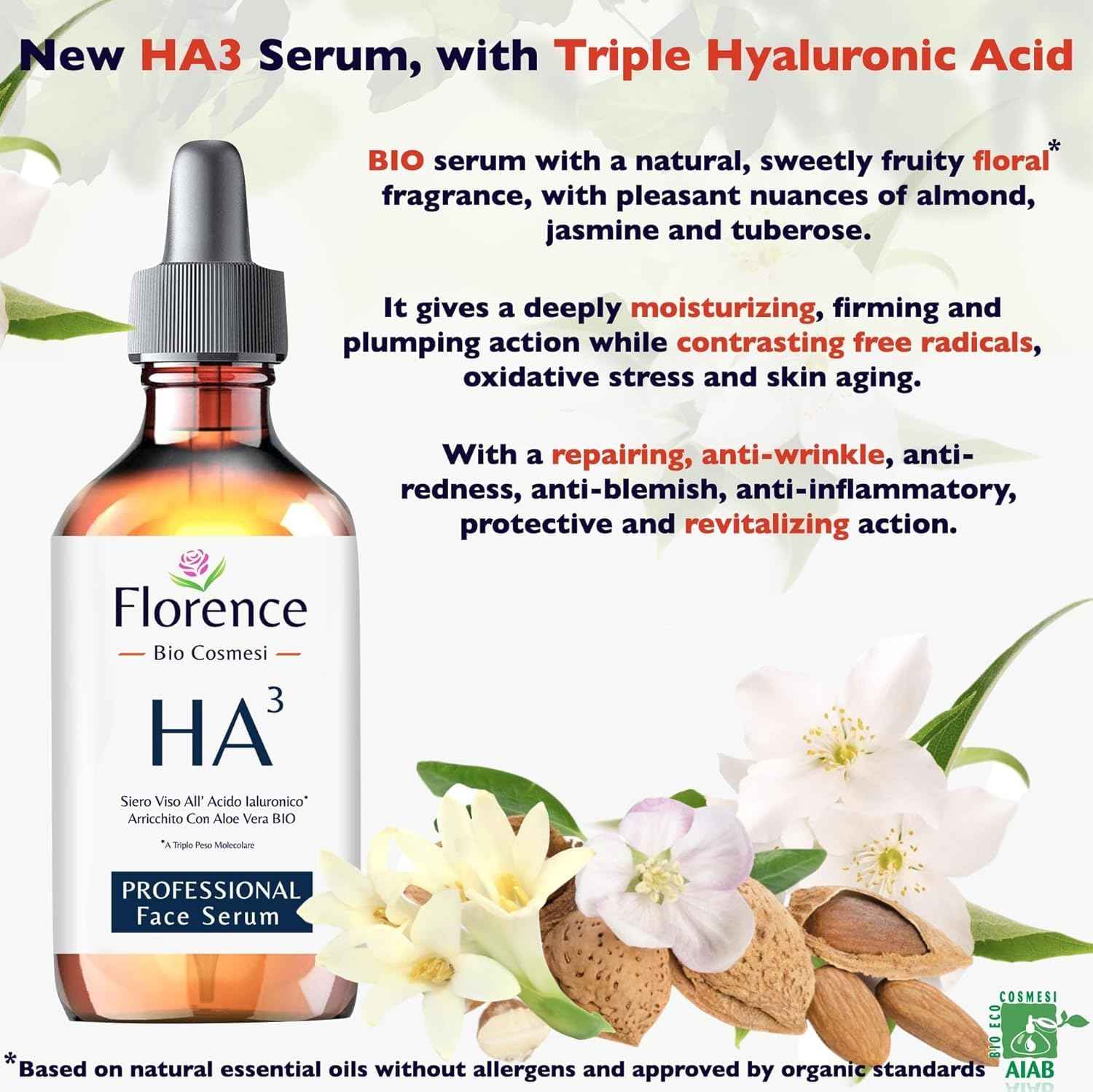 Hyaluronic Acid Serum for Face – 100% Pure with Niacinamide. Anti-Aging, Hydrating Facial Serum for Plumper, Smoother Skin – Clarifying, Plumping, Ideal for Blemish-Prone Skin and a Radiant Complexion