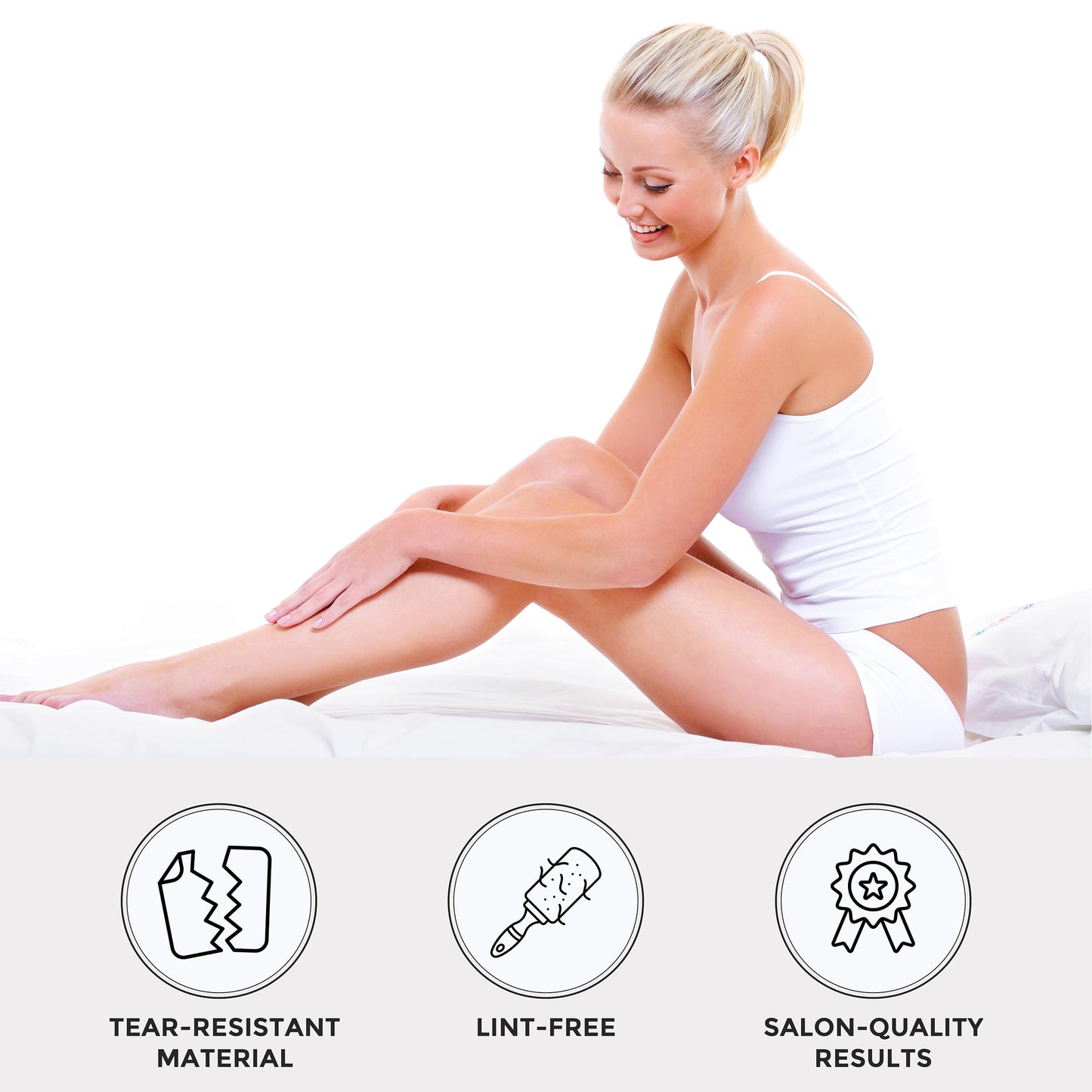 ForPro Non-Woven Epilating Roll for Body and Facial Hair Removal, Tear-Resistant, Lint-Free, 3” x 55 Yards, White (Pack of 3)