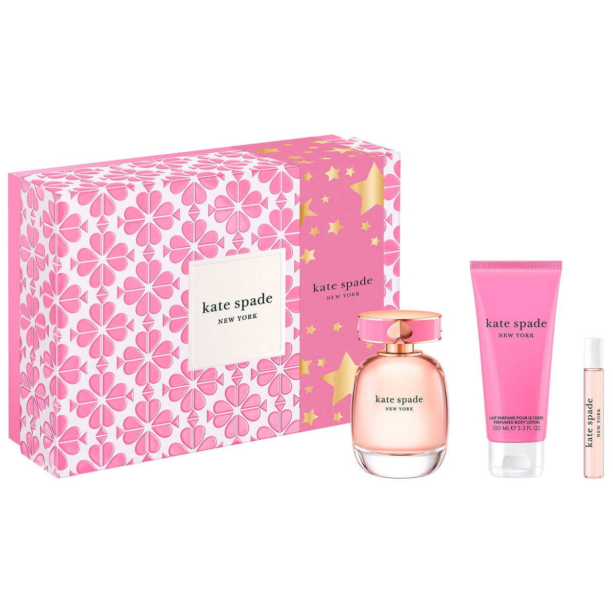 kate spade new york 3 Piece Eau de Parfum Gift Set (Eau de Parfum Spray, Perfumed Body Lotion, Purse Spray)
