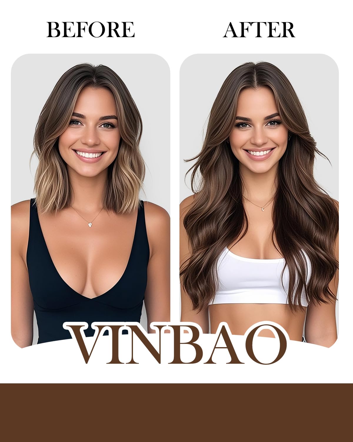 U Tip Hair Extensions - Real Human Hair, Darkest Brown, 14 Inch | Keratin Fusion, 40g, Natural Straight