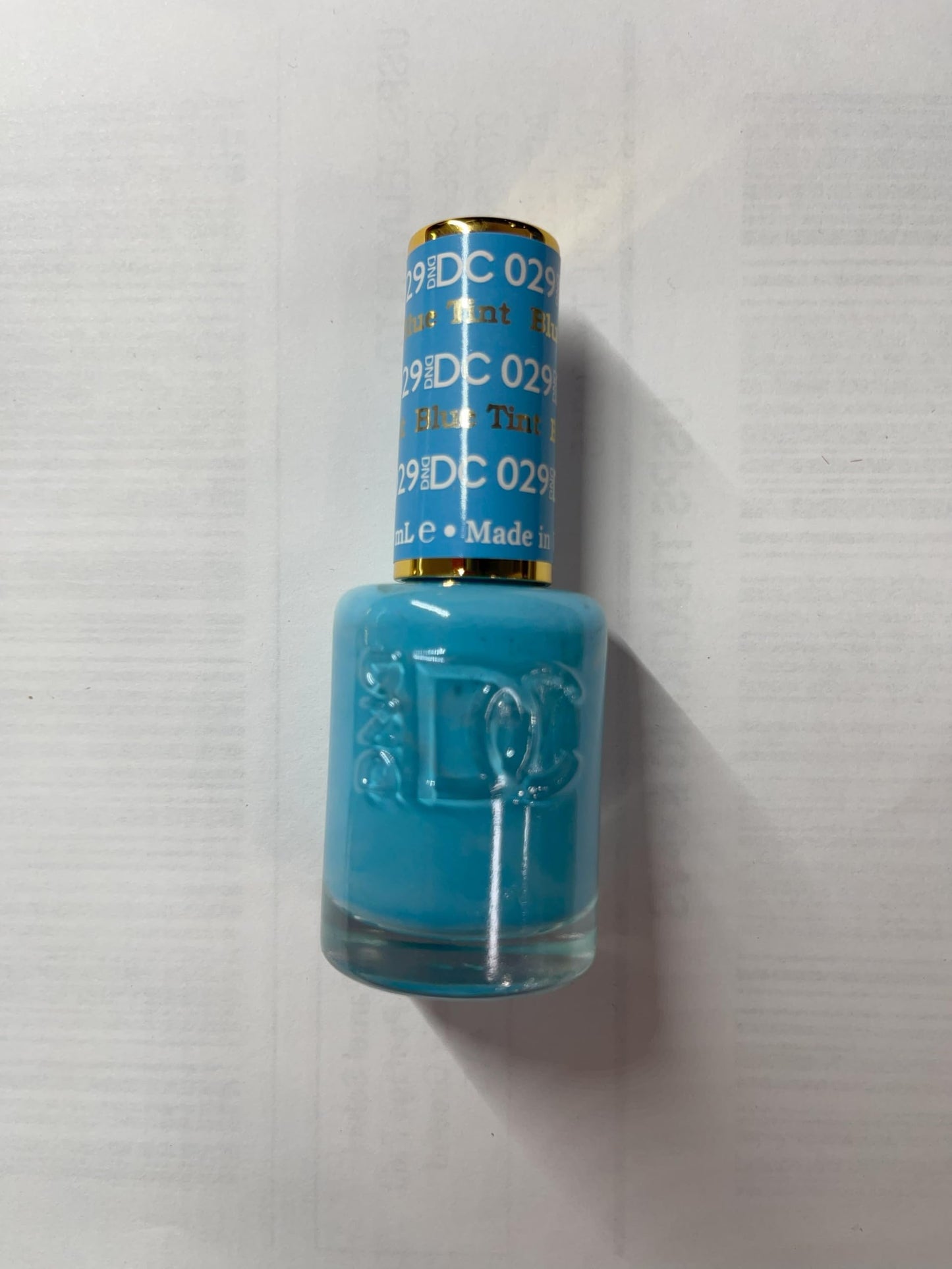 DND DC Gel Polish Set, Blue Collection, UV/LED Gel Polish and Air Dry Nail Lacquer, Matching Chip-Free Polish Duo, 029 Blue Tint, 0.5 Fl Oz