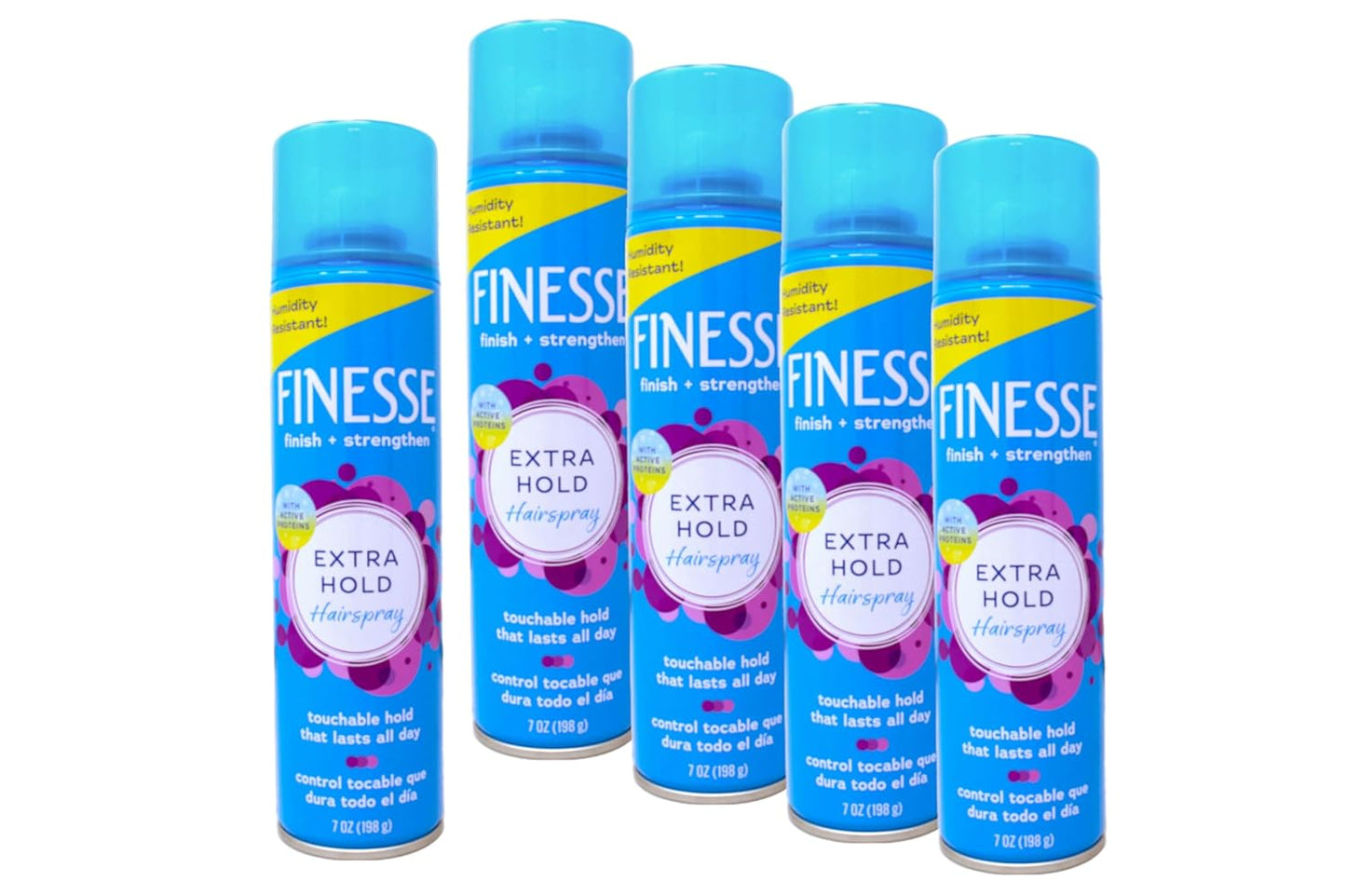 Finesse Extra Hold Hairspray - Strengthen & Finish | 7 oz, Pack of 5