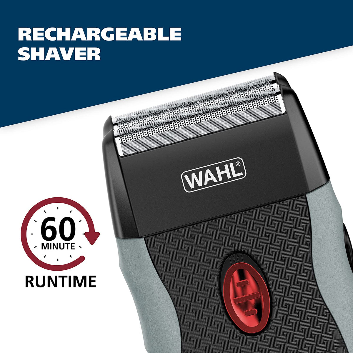 Wahl Bump-Free Rechargeable Foil Shaver with Hypoallergenic Titanium Cutters for Close, Smooth Shaving - Model 7339-300