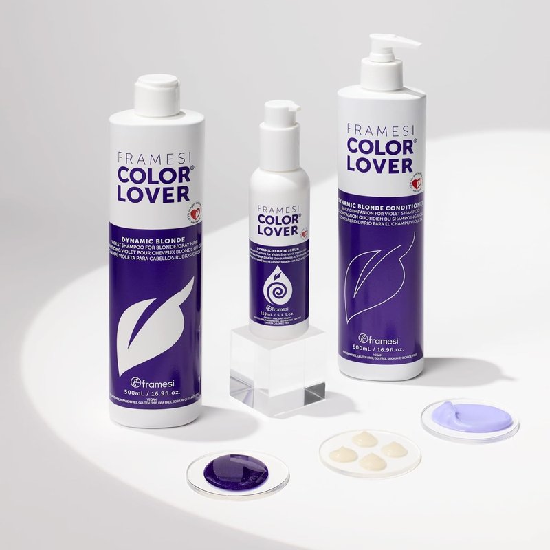 Dynamic Blonde Violet Purple Shampoo - Deep Violet Color Neutralizing for Blonde, Gray & White Hair | Sulfate-Free Moisturizing 16.9 Fl Oz
