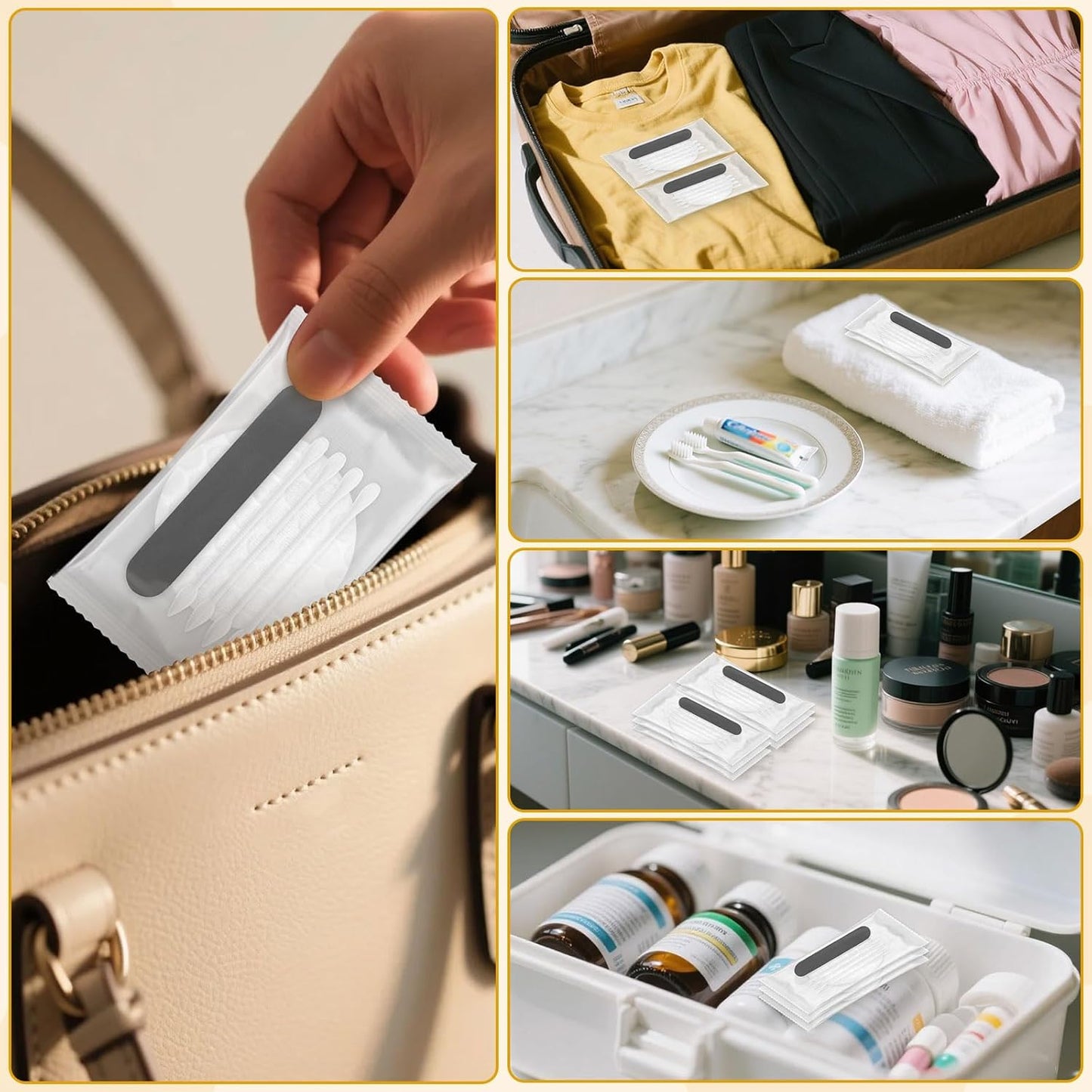 Hotel Vanity Kit - Disposable Travel Cleaning Set for Hotels | Individually Wrapped Hygiene Supplies (200 Count)