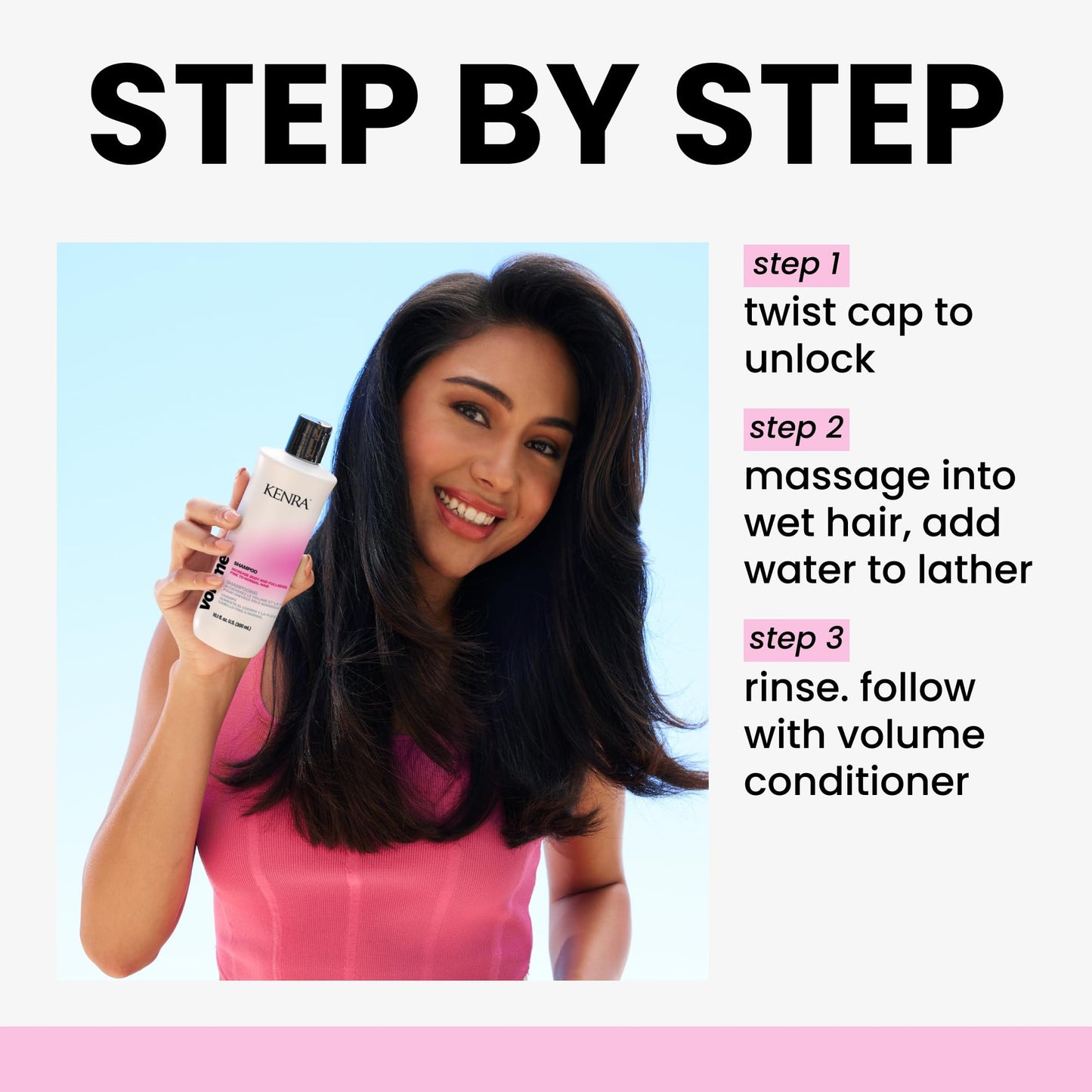 Kenra Professional Volume Shampoo | Creates Body, Bounce & Fullness | Increases Volume up to 45% | Adds Shine | Color Safe | Fine To Normal Hair | 10.1 fl. oz.