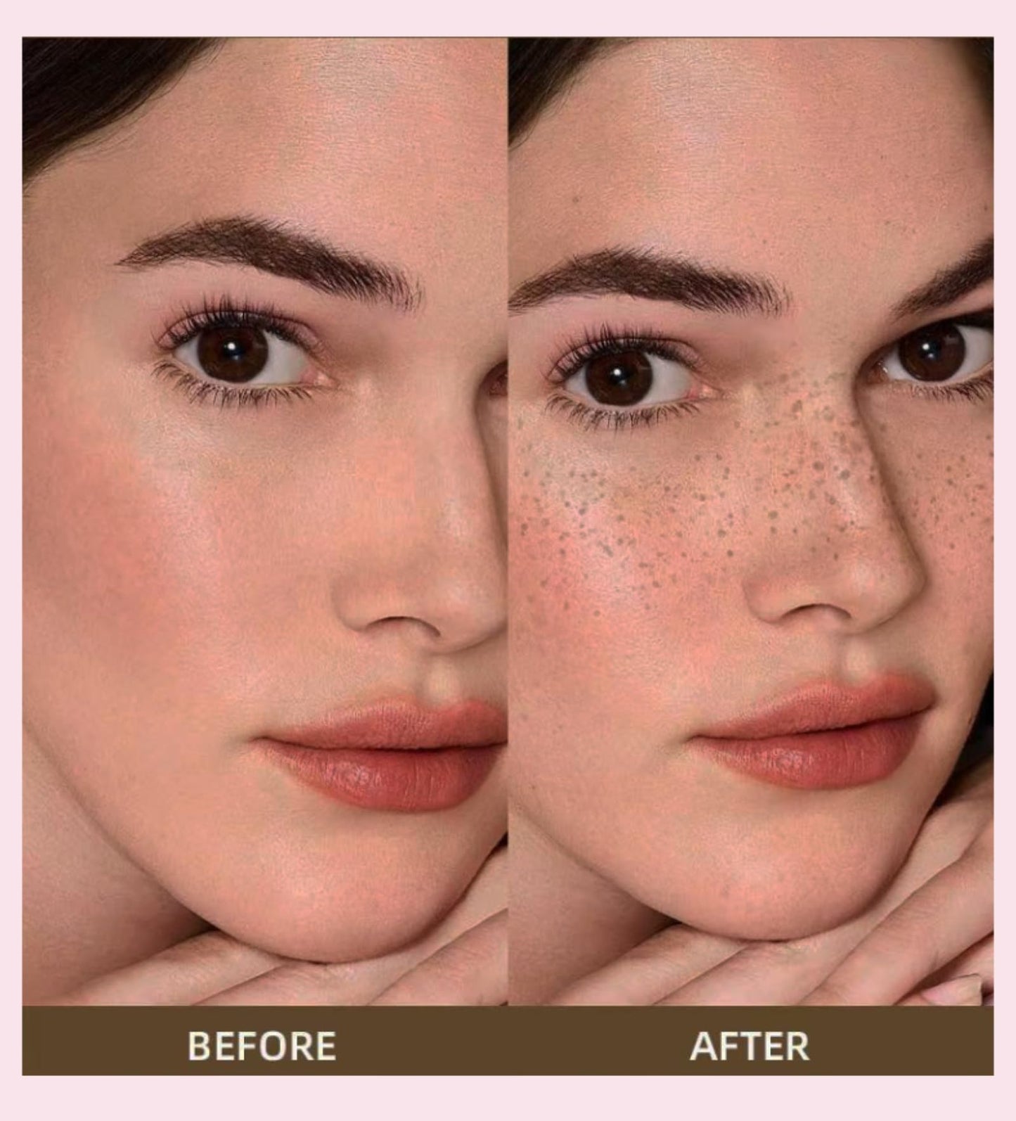 Hyesamyo Freckle Stamp Waterproof Sweatproof Long-Lasting Natural 4 Styles Freckle Makeup Tool (02# Medium)