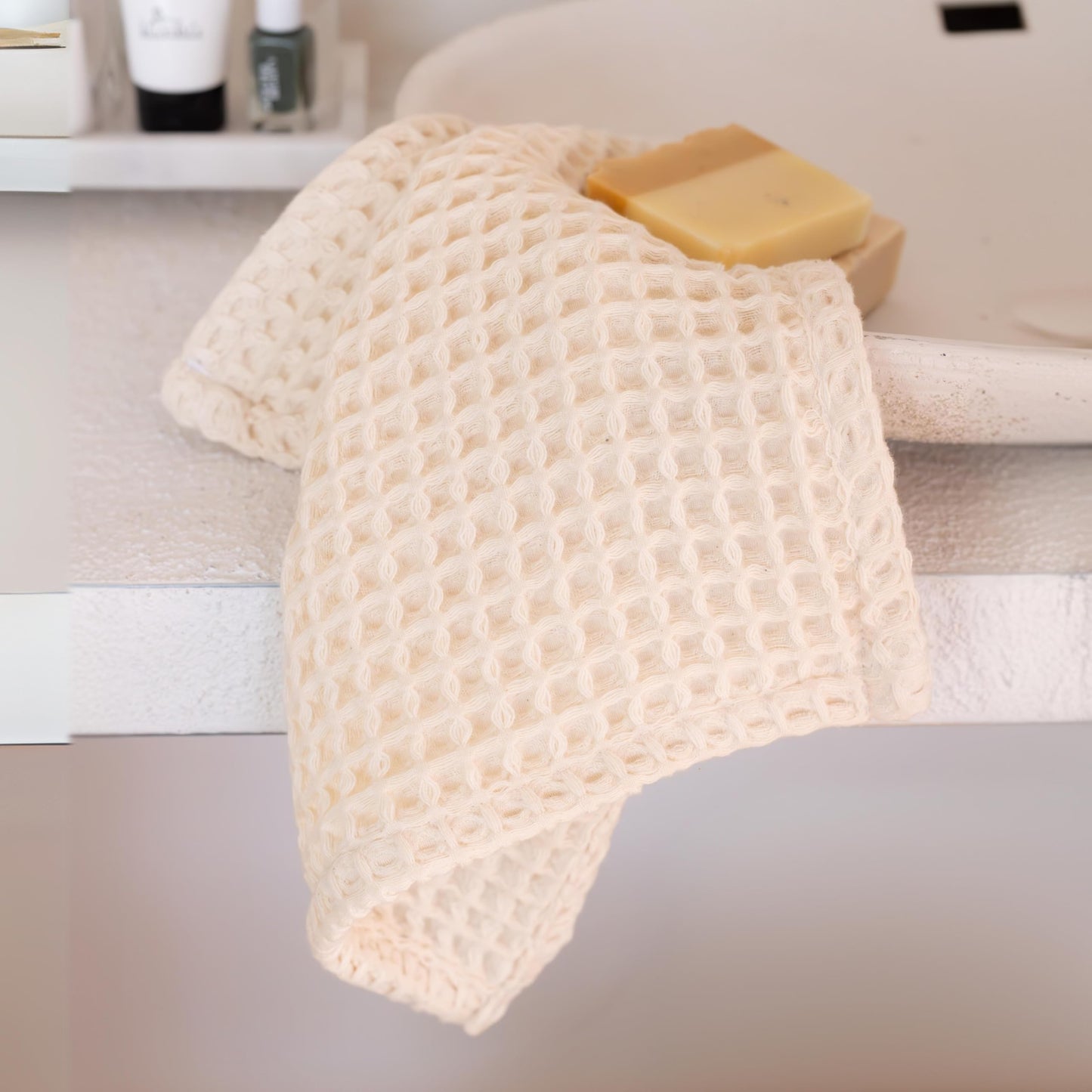 Viva Maison Premium 100% Turkish Cotton Wash Cloths & Face Towels Pack of 8, Luxury Turkish Waffle Washcloth Ideal for Bath, Makeup, Kitchen (Gray, Set of 8 Washcloths)