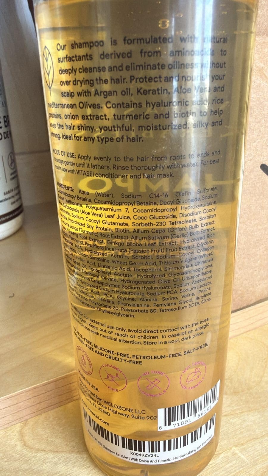 VITASEI Shampoo Kerabless With Onion And Tumeric