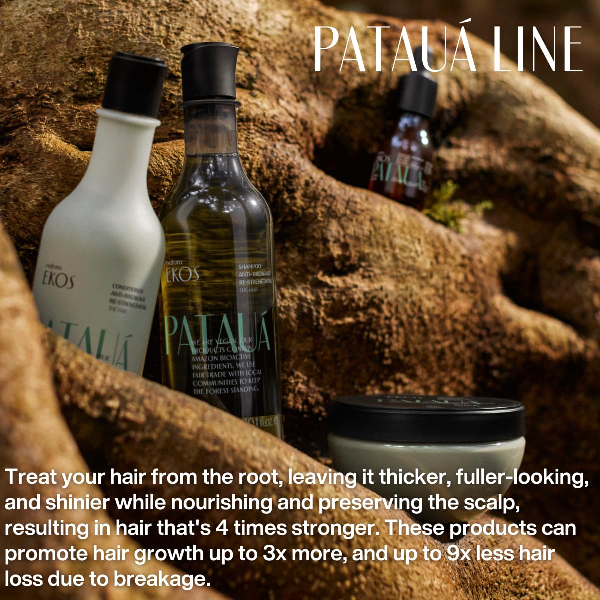 natura - Ekos Patauá Hair Anti-Breakage Re-Strengthening Shampoo - Prevent Hair Loss - Fortify Roots & Strands - Vegan Hair Care - Brazilian Beauty Secrets - Personal & Self Care - 10.1 fl oz (300ml)