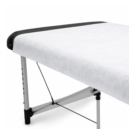 ForPro Premium Disposable Massage Table Sheets, 100 Pcs Non-Woven Fabric, 100% Breathable, Soft, Hygienic, 31" x 71", White
