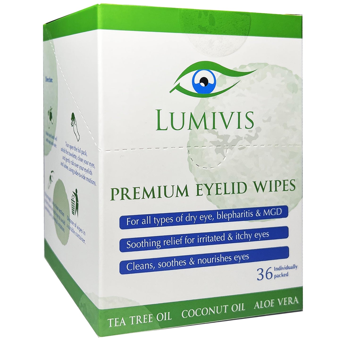 Lumivis Eyelid Wipes – Gentle Daily Eye Hygiene, 144 Individually Wrapped